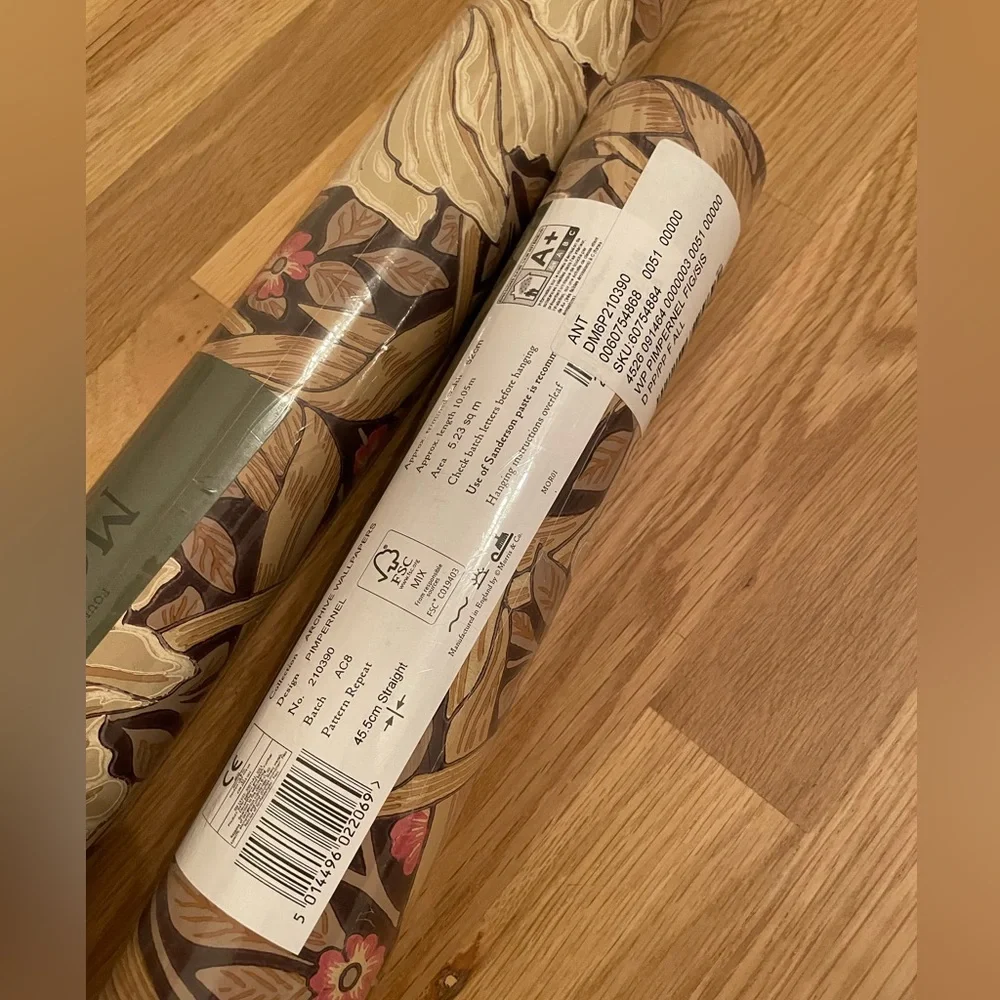 MORRIS & Co. Pimpernel Wallpaper 2~ NEW Rolls ~ WP Pimpernel Fig/Sis